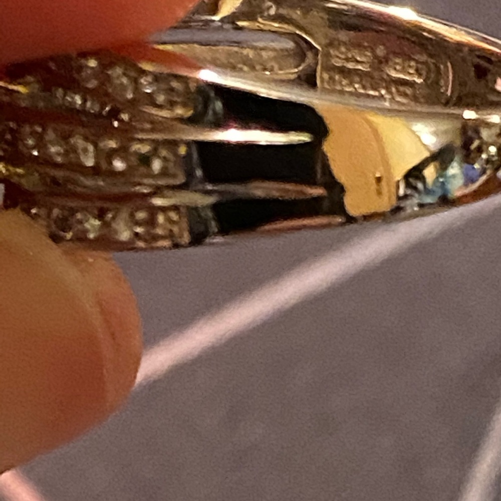 NWOT GARNET AND TOPAZ STERLING RING - Picture 3 of 10